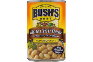 BUSH'S BEST White Chili Beans Mild Chili Sauce
