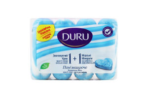 Мило туалетне з морськими мінералами та зволожуючим кремом 1+1 Duru 4х80г