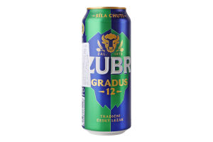 Пиво 0.5л 5.2% светлое фильтрованное пастеризованное Gradus Zubr ж/б