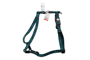 Шлея д/собак Луска з QR адресником анатомічна H-образна нейлон пластиковий фастекс р.L 25мм А51-85см В61-85см WauDog