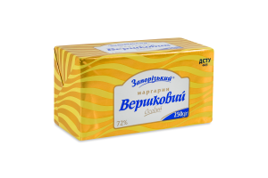Маргарин 72% столовий Вершковий особий Запорізький м/у 250г
