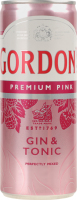 Напиток слабоалкогольный 0.25л 6.4% газированный с джином и тоником Premium Pink Gin&Tonic Gordon's ж/б