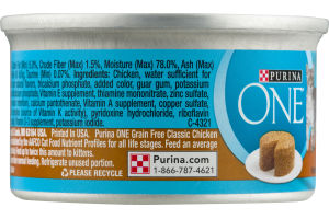 Purina One Grain Free Cat Food Classic Chicken Recipe