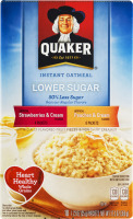 Quaker Instant Oatmeal Lower Sugar Strawberries & Cream / Peaches & Cream - 10 CT