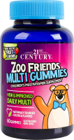 Добавка диетическая таблетки мультижевательные Zoo Friends 21st Century 60шт