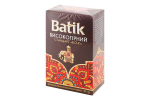 Чай черный байховый цейлонский мелкий Высокогорный Batik к/у 100г