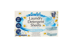 Листи прального порошку універсальні Свіжість Swirl 20шт