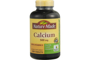 Nature Made Calcium 500mg Dietary Supplement Tablets - 300 CT