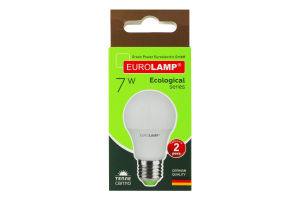 Лампа светодиодная 7W E27 3000K Ecological Eurolamp 1шт