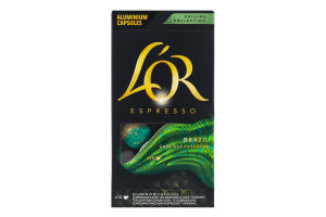 Кофе натуральный жареный молотый в капсулах Brazil Espresso L'OR к/у 52г