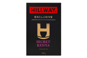 Чай чорний байховий листовий Secret Kenya Exclusive Hillway в/с к/у 100г