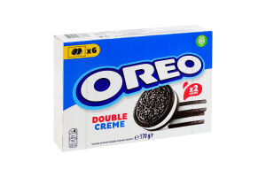 Печиво з какао і подвійною начинкою з ванільним смаком Double creme Oreo к/у 170г