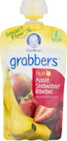 Gerber Grabbers Squeezable Puree Apple Strawberry Banana
