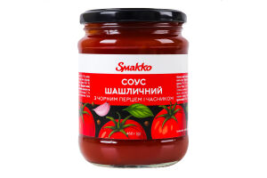 Соус з чорним перцем і часником Шашличний Smakko с/б 460г