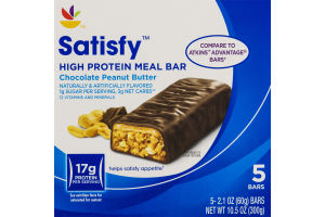 Ahold Satisfy High Protein Meal Bar Chocolate Peanut Butter - 5 CT