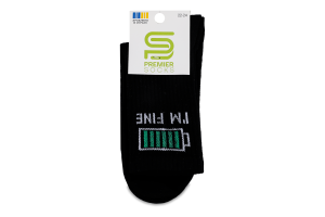 Шкарпетки Premier socks Bye-I'm fine чорний р22-24