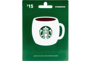 Starbucks $15 Gift Card