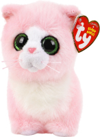 Игрушка мягкая для детей от 3лет 15см №37409 Розовая кошка Леди Beanie babies TY 1шт
