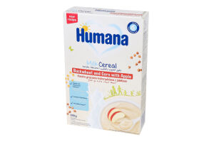Каша молочна для дітей від 6міс гречано-кукурудзяна з яблуком Humana к/у 200г