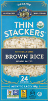 Lundberg Family Farms Thin Stackers Puffed Grain Cakes Brown Rice Lightly Salted - 24 CT