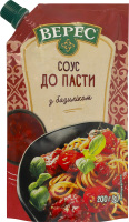 Соус с базиликом нестерилизированный К пасте Верес д/п 200г