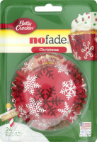 Betty Crocker No Fade Standard Size Baking Cups Christmas - 24 CT