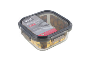 Контейнер для зберігання з кришкою 1.2л 175х175х65мм №29-298-024 Artglas Krauff 1шт