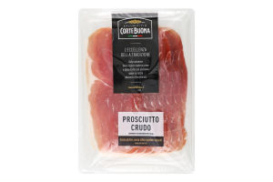 Шинка Prosciutto Crudo с/в нарізка 120г газ/уп Corte Buona