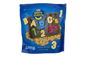 Kraft Pasta Shapes A-B-C's 1-2-3's