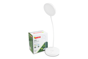 EUROLAMP LED Світильник настільний на прищіпці 5W 2800-6500K Type-C+Battery 2x1200mAh білий (48)