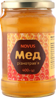 Мед натуральный цветочный разнотравье Novus с/б 400г