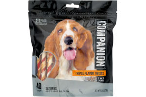 Companion Dog Chews Triple Flavor Twist