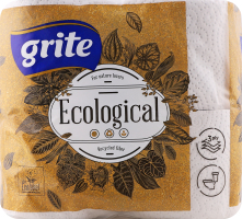 Бумага туалетная 3-х слойная Ecological Grite 4шт