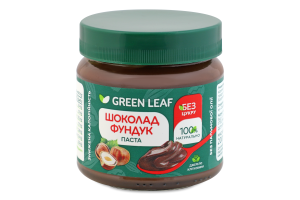 Паста шоколадно-фундучна з підсолоджувачем Green Leaf с/б 200г