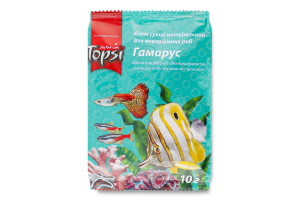 Корм сухой натуральный для аквариумных рыб Гамарус Topsi м/у 10г