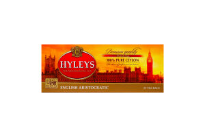 Чай черный цейлонский байховый мелкий English aristocratic Hyleys к/у 25х2г