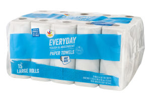 Ahold Everyday Paper Towels Any Size - 15 CT