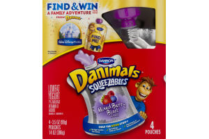 Dannon Danimals Squeezables Lowfat Yogurt Mixed Berry Blast - 4 CT