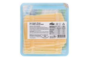 Сир 27% твердий нарізка Фігура Звени Гора лоток 130г