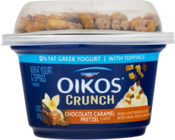 Dannon Oikos Nonfat Yogurt Crunch Chocolate Caramel Pretzel