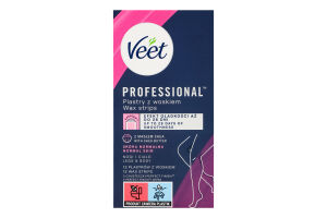 Полоски для депиляции восковые для нормальной кожи Professional Veet 12шт