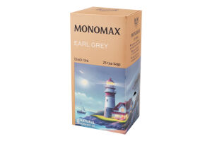 Чай чорний цейлонський байховий дрібний з бергамотом Earl Grey Monomax к/у 25х2г
