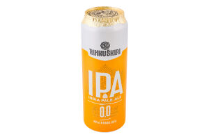 Пиво 0.568л 0% безалкогольное светлое фильтрованное пастеризованное IPA Rinkuskiai ж/б