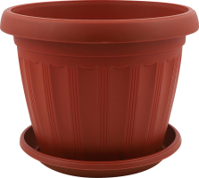 Горщик д/квітів Терра теракотовий 14*11см з підставкою Алеана