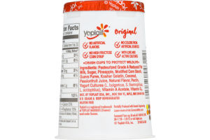 Yoplait Original Low Fat Yogurt Pina Colada
