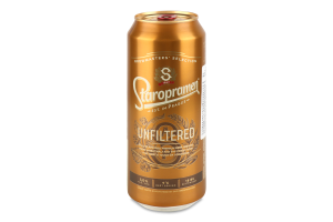 Пиво Staropramen світле нефільтроване з/б