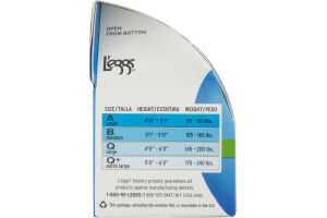 L'eggs Sheer Energy Medium Support Leg Sheer Panty B Jet Black