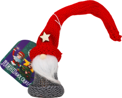 Прикраса декор Гном з ковпаком 20см в асор 834021