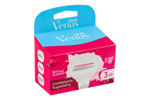Касети для гоління змінні Солодка ягода Comfortglide Venus Gillette 3шт
