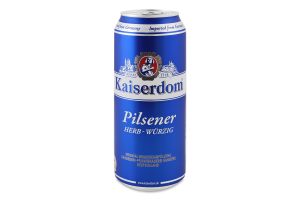 Пиво 0.5л 4.7% светлое фильтрованное пастеризованное Pilsener Kaiserdom ж/б